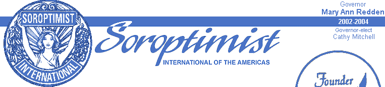 Soroptimist International and Founder Region Emblems and graphic page title